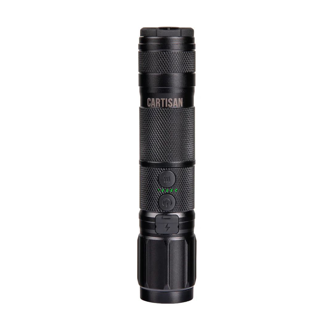 Cartisan HIGH BEAM Rechargeable 1500mAH Battery + Flashlight , Color: Black