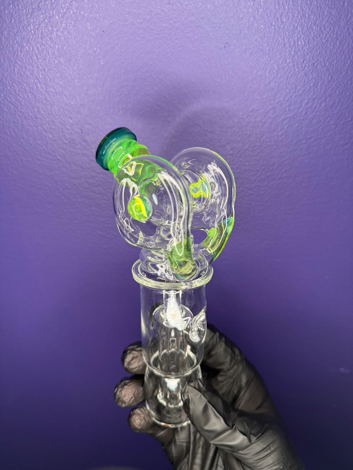 Ery Glass Double Disk Colored Dr. Dabber Switch Go Attachment with matching cap