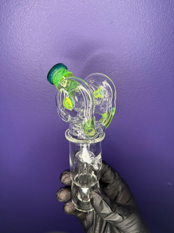 Ery Glass Double Disk Colored Dr. Dabber Switch Go Attachment with matching cap