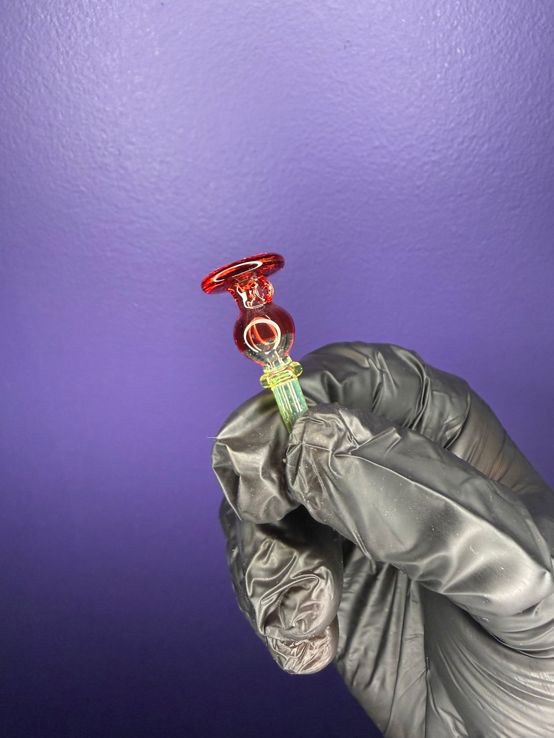 Charlie shaw glass Dr. Dabber Switch go cap - red / slime green