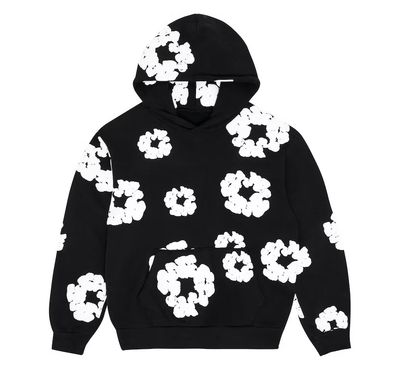 Denim Tears &#39;Cotton Wreath&#39; Hoodie Black