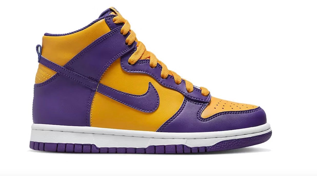 GS Nike Dunk High &#39;LSU&#39;, Size: | 4.5y |