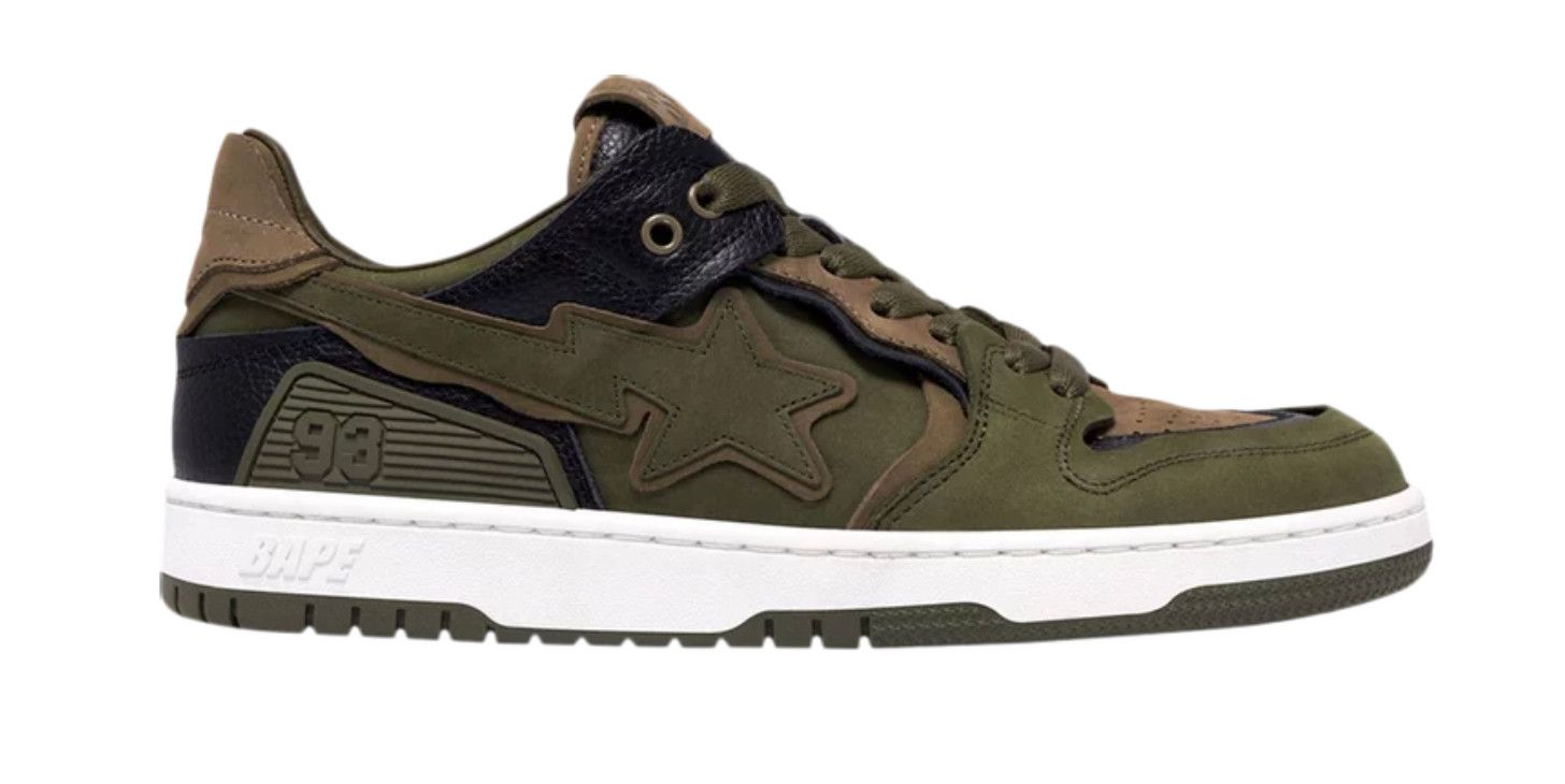 A Bathing Ape SK8 STA #6 M1 &#39;Olive Drab&#39;
