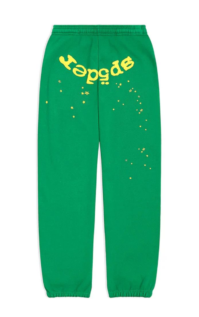 Sp5der &#39;Star OG Web V2&#39; Sweatpants Slime Green