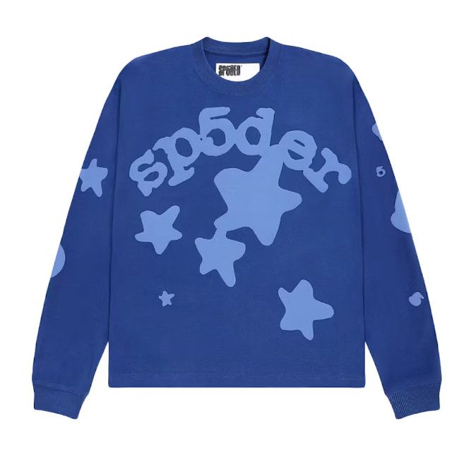 Sp5der &#39;Beluga&#39; L/S HW Tee Blue