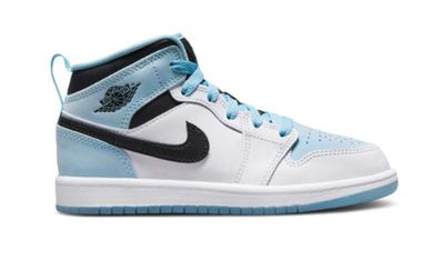 PS Air Jordan 1 Mid &#39;White Ice Blue&#39;