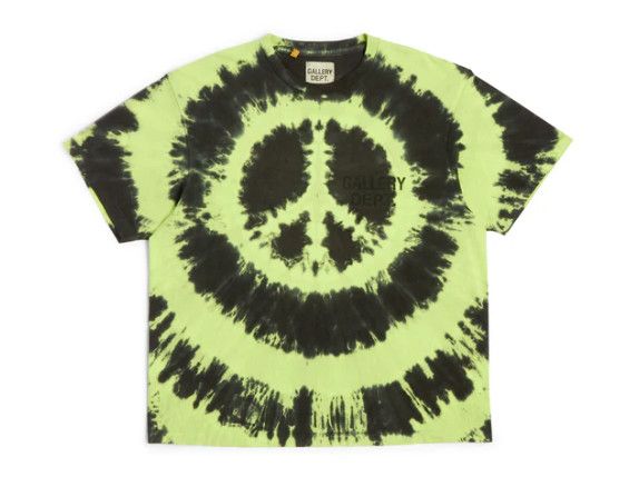 Gallery Dept. &#39;Peace Tie Dye&#39; Tee Black/Lime, Size: | M |