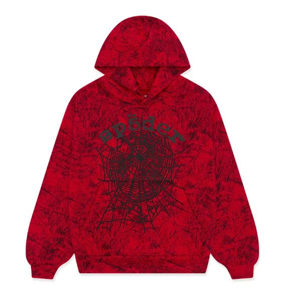 Sp5der &#39;OG Web Real Tree&#39; Hoodie Red