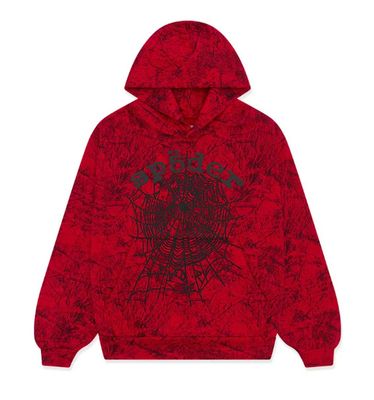 Sp5der &#39;OG Web Real Tree&#39; Hoodie Red