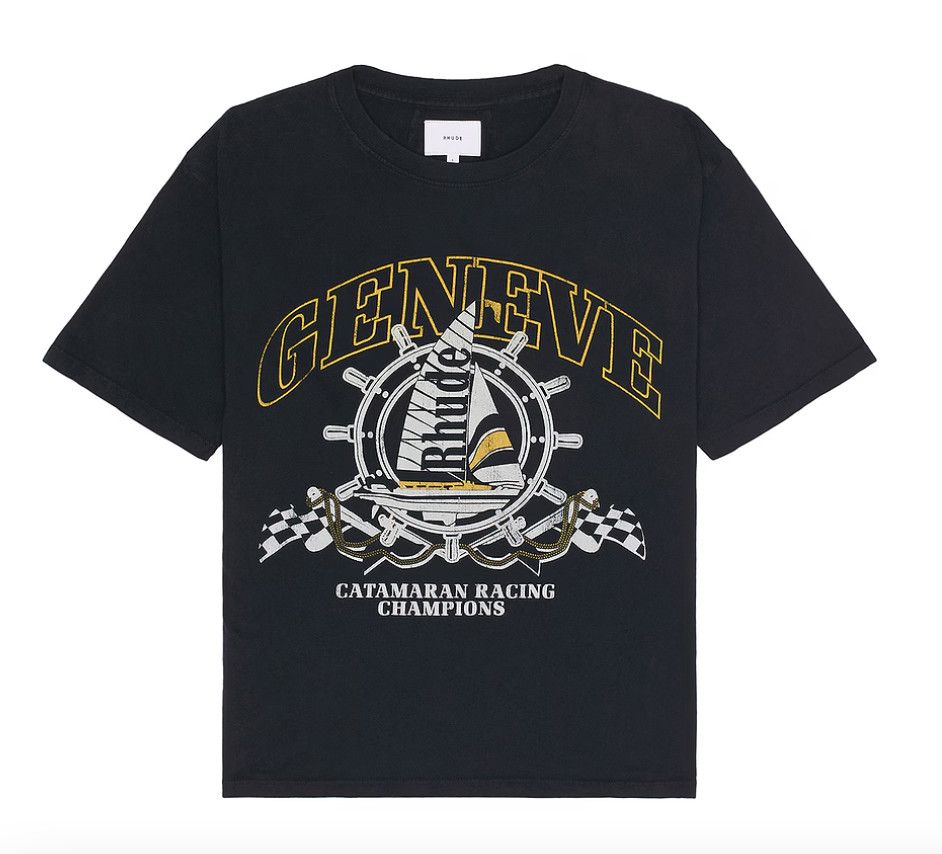 Rhude &#39;Geneve Catamaran&#39; Tee Vtg Black