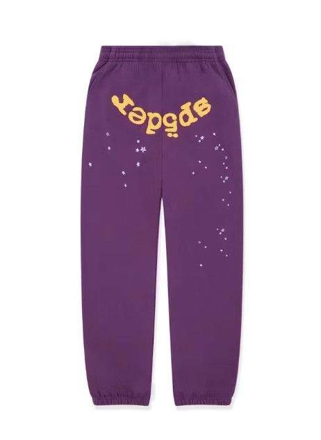 Sp5der &#39;Star OG Web V2&#39; Sweatpants Purple