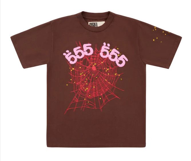 Sp5der &#39;Angel Numbers&#39; CC EXCL Tee Chocolate