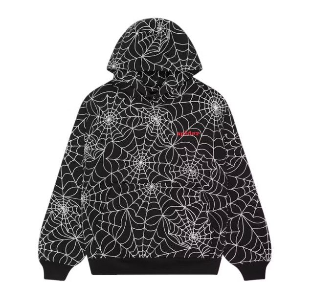 Sp5der &#39;Embroidered AOP&#39; Hoodie Black