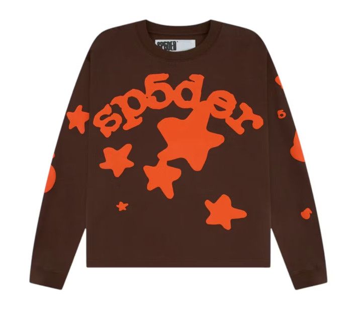 Sp5der &#39;Beluga&#39; HW L/S Tee Brown