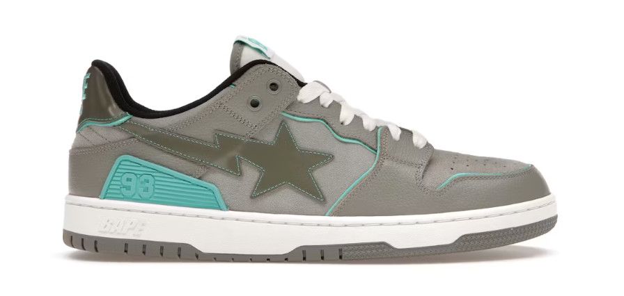 A Bathing Ape Bape SK8 STA #2 M1 ‘Grey Turquoise’