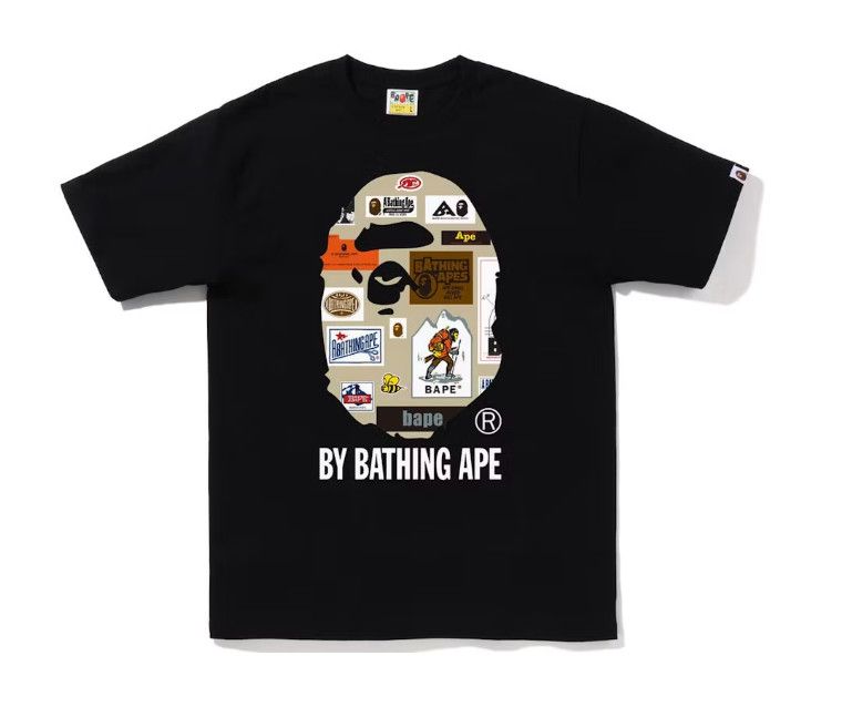 Bape &#39;Multi-Label Ape RT&#39; Tee Black
