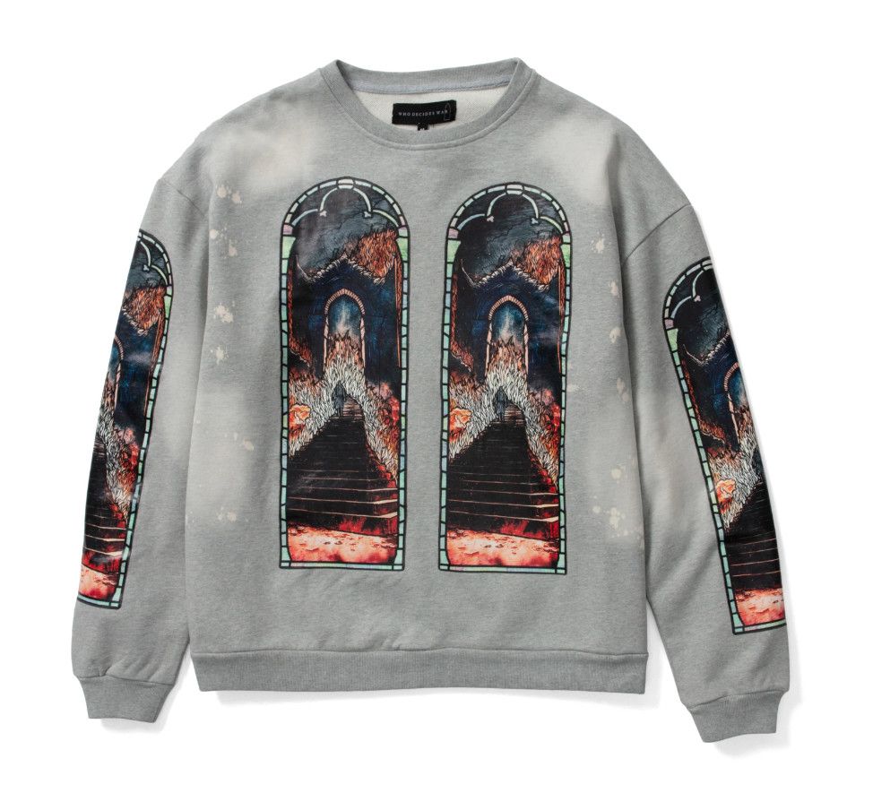 Who Decides War &#39;Descent&#39; Crewneck Grey