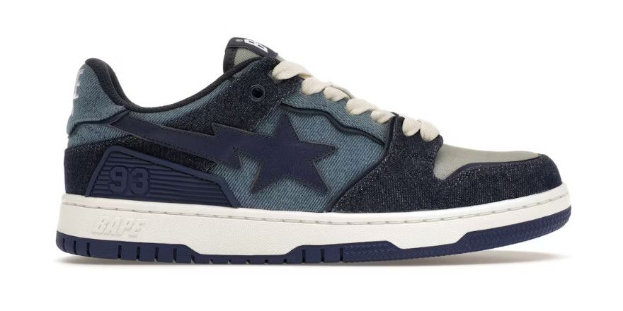 A Bathing Ape &#39;SK8 STA Denim&#39; Indigo, Size: | 9 |