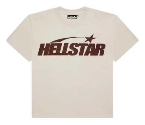 HellStar Studios &#39;Brown Classic Logo&#39; Tee Cream