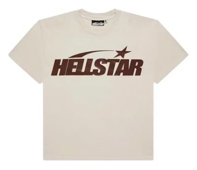 HellStar Studios &#39;Brown Classic Logo&#39; Tee Cream