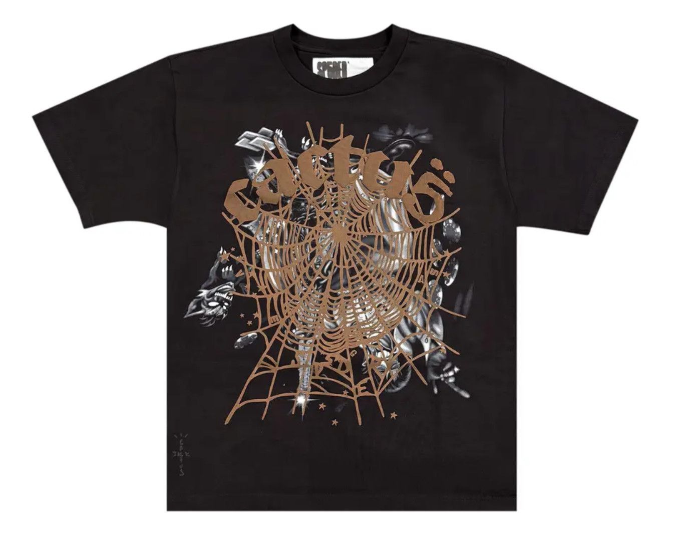 CJ x SP5DER &#39;Airbrush&#39; Tee Brown