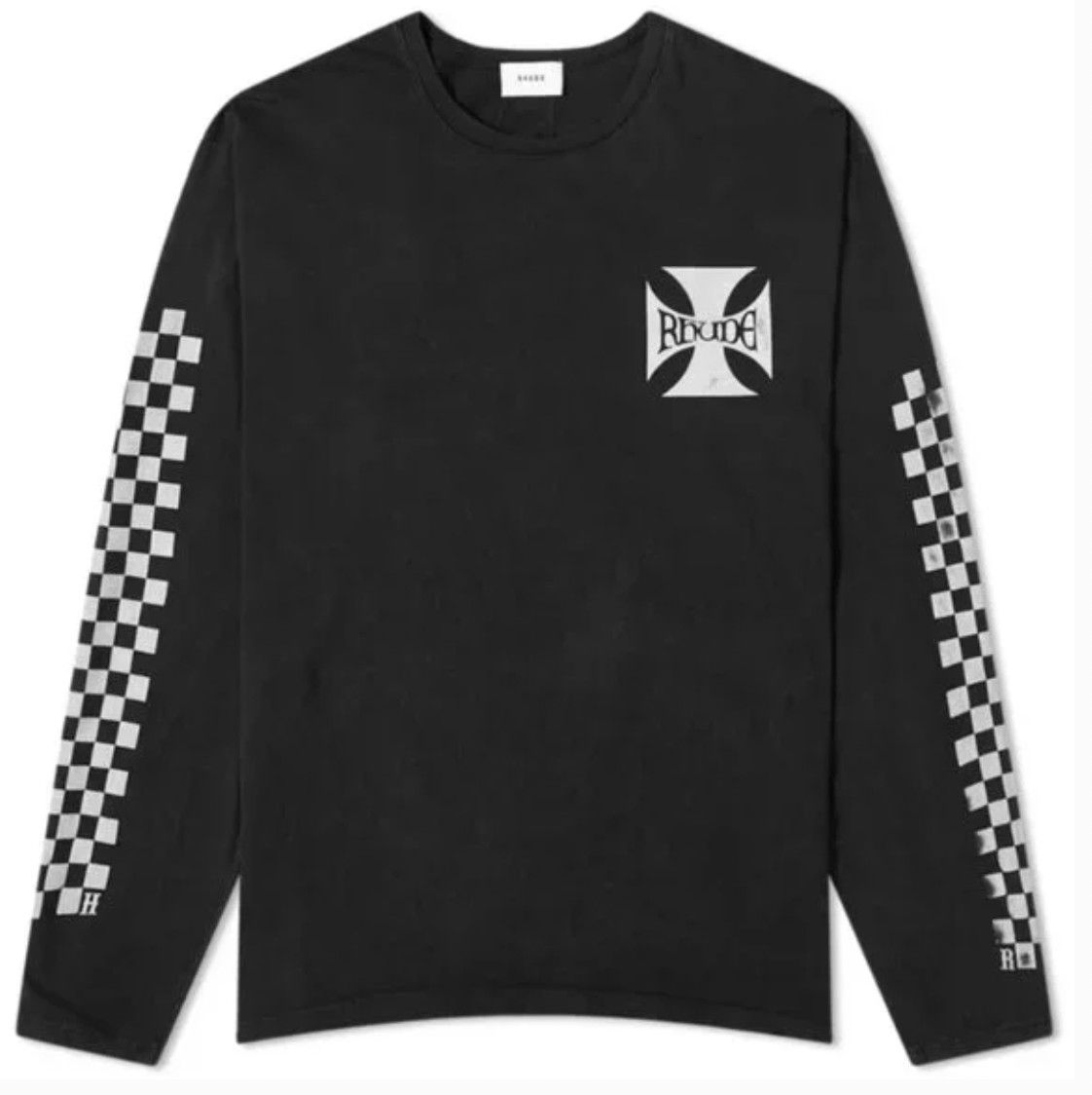 Rhude &#39;Classic Checkers&#39; L/S Tee Black