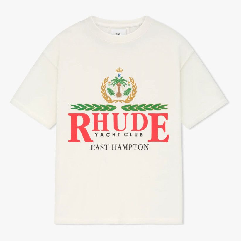 Rhude &#39;East Hampton Crest&#39; Tee VTG White