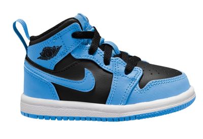 TD Air Jordan 1 Mid &#39;UNC Black&#39;