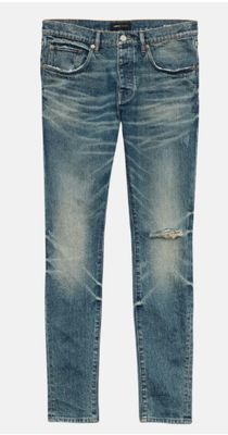 Purple Brand P001 &#39;VTG Knee Blowout Mid Indigo&#39; Jeans