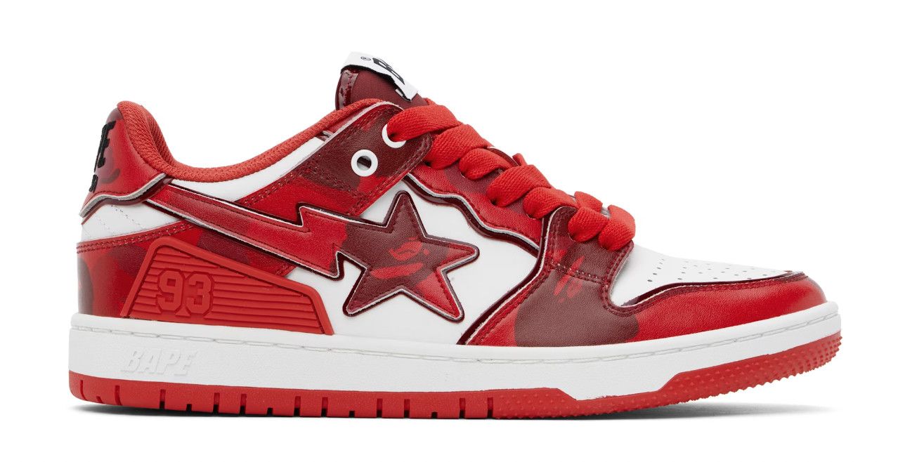 A Bathing Ape BAPE SK8 STA #1 M2 &#39;Red Clr Camo&#39;