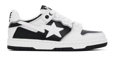 A Bathing Ape BAPE SK8 STA #1 &#39;White Black&#39;
