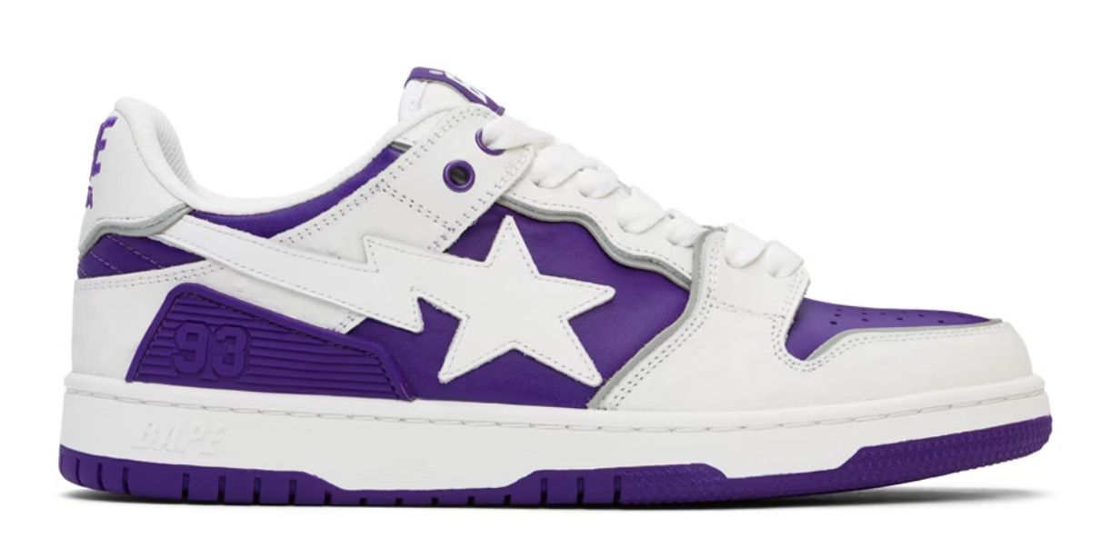 A Bathing Ape BAPE SK8 STA #1 &#39;White Purple&#39;
