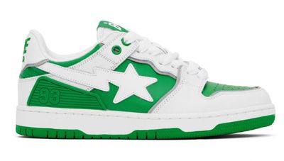 A Bathing Ape BAPE SK8 STA #1 &#39;White Green&#39;