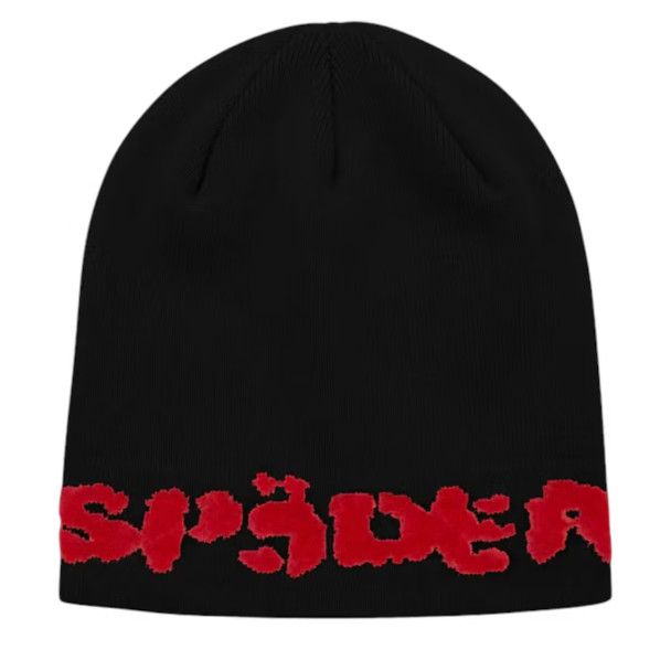 SP5DER &#39;Fuzzy Logo&#39; Beanie Hat, Color: Black