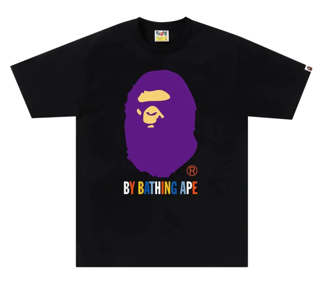 Bape &#39;Colors Ape Text&#39; Tee Black