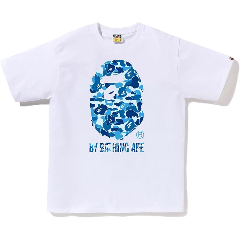 Bape 'Blue ABC Ape Text' Tee White