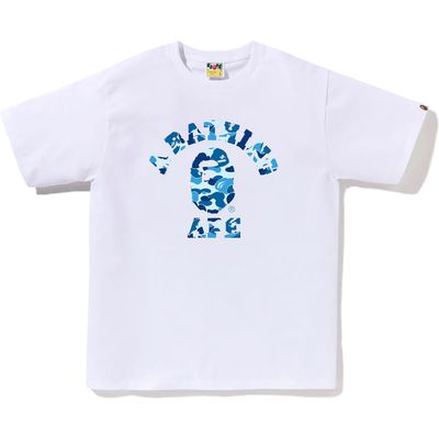 Bape &#39;Blue ABC College Text&#39; Tee White