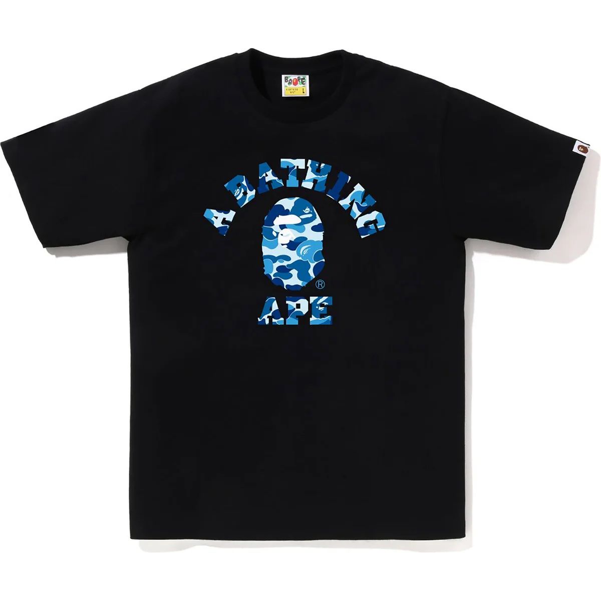 Bape &#39;Blue ABC College Text&#39; Tee Black
