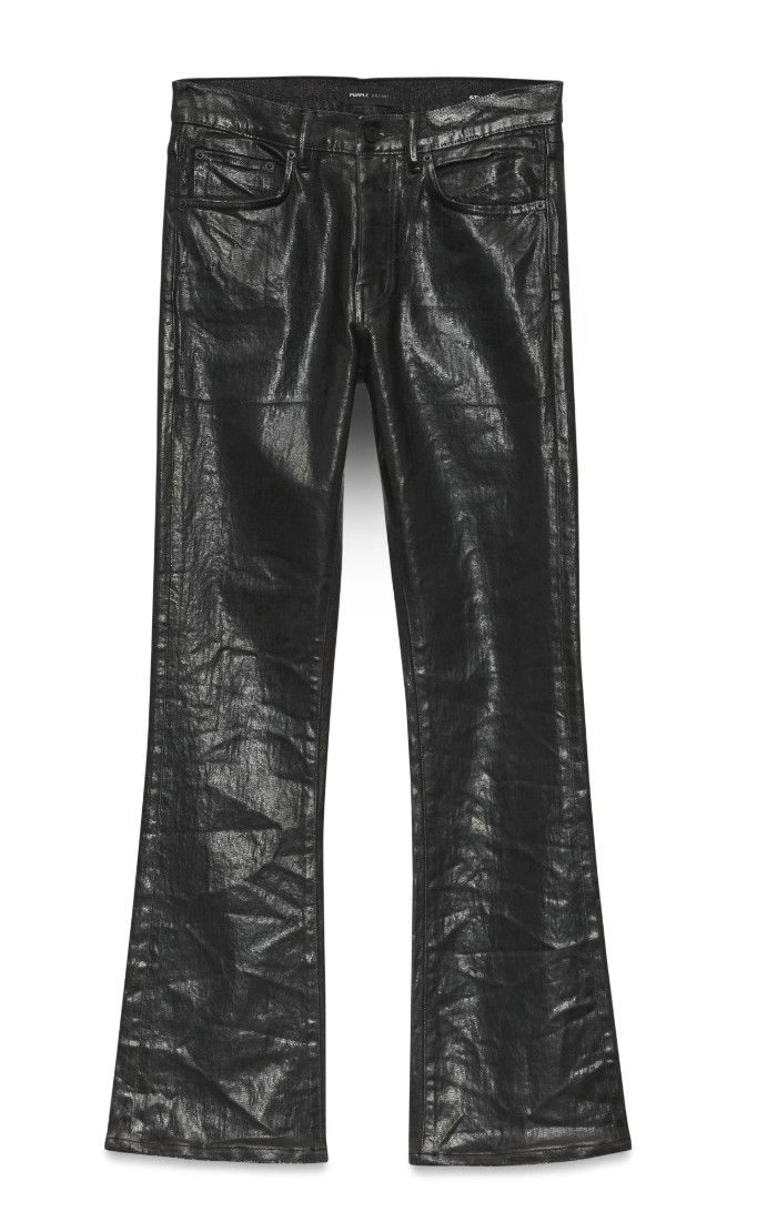 Purple Brand P004 &#39;Black Coated Flare&#39; Jeans