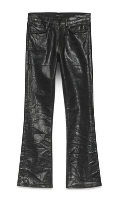 Purple Brand P004 &#39;Black Coated Flare&#39; Jeans