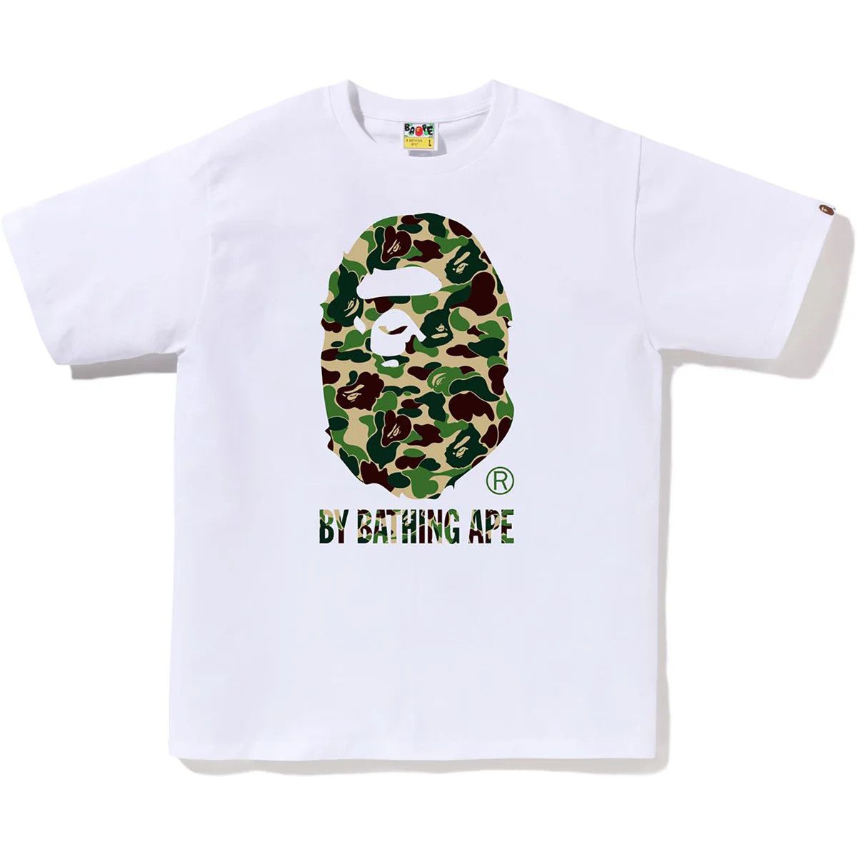 Bape &#39;Green ABC Ape Text&#39; Tee White