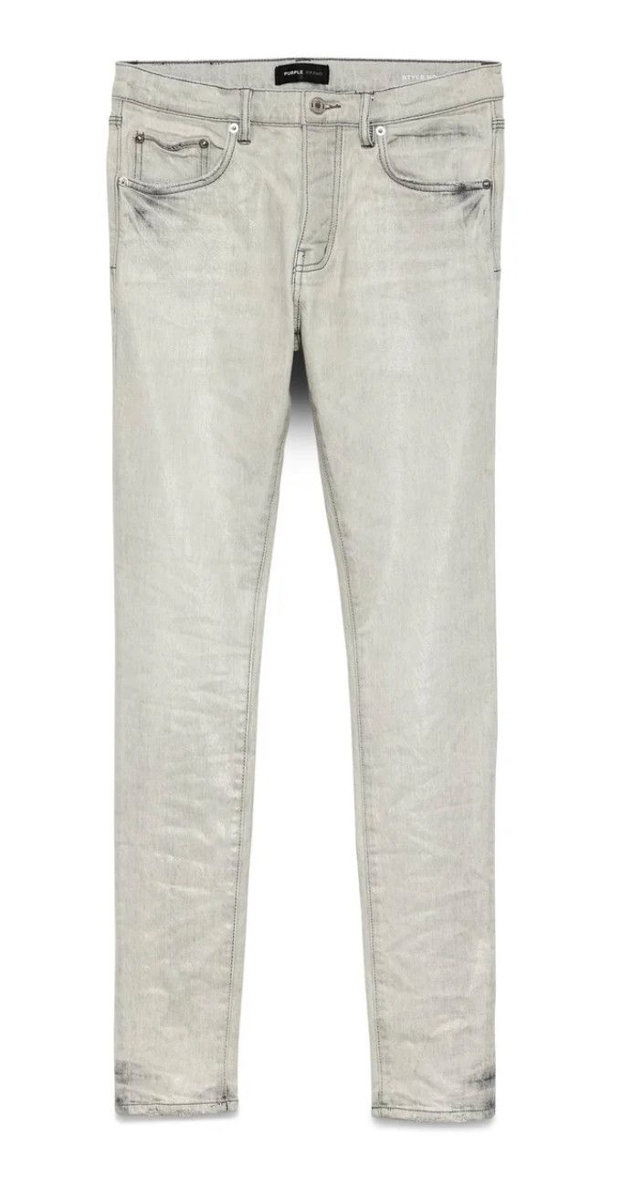 Purple Brand P001 LR &#39;Grey Skinny Coated&#39; Jeans