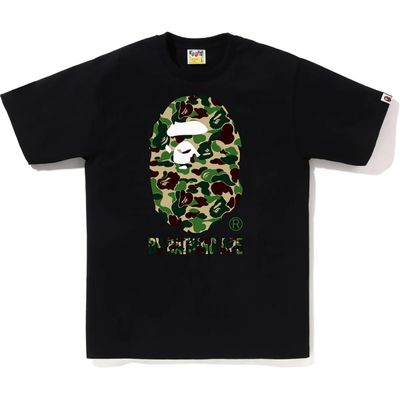 Bape &#39;Green ABC Ape Text&#39; Tee Black