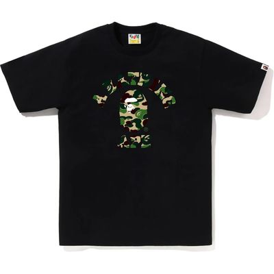 Bape &#39;Green ABC College Text&#39; Tee Black