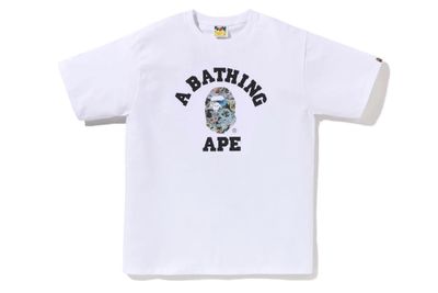 Bape 'Floral Camo College RT' Tee White