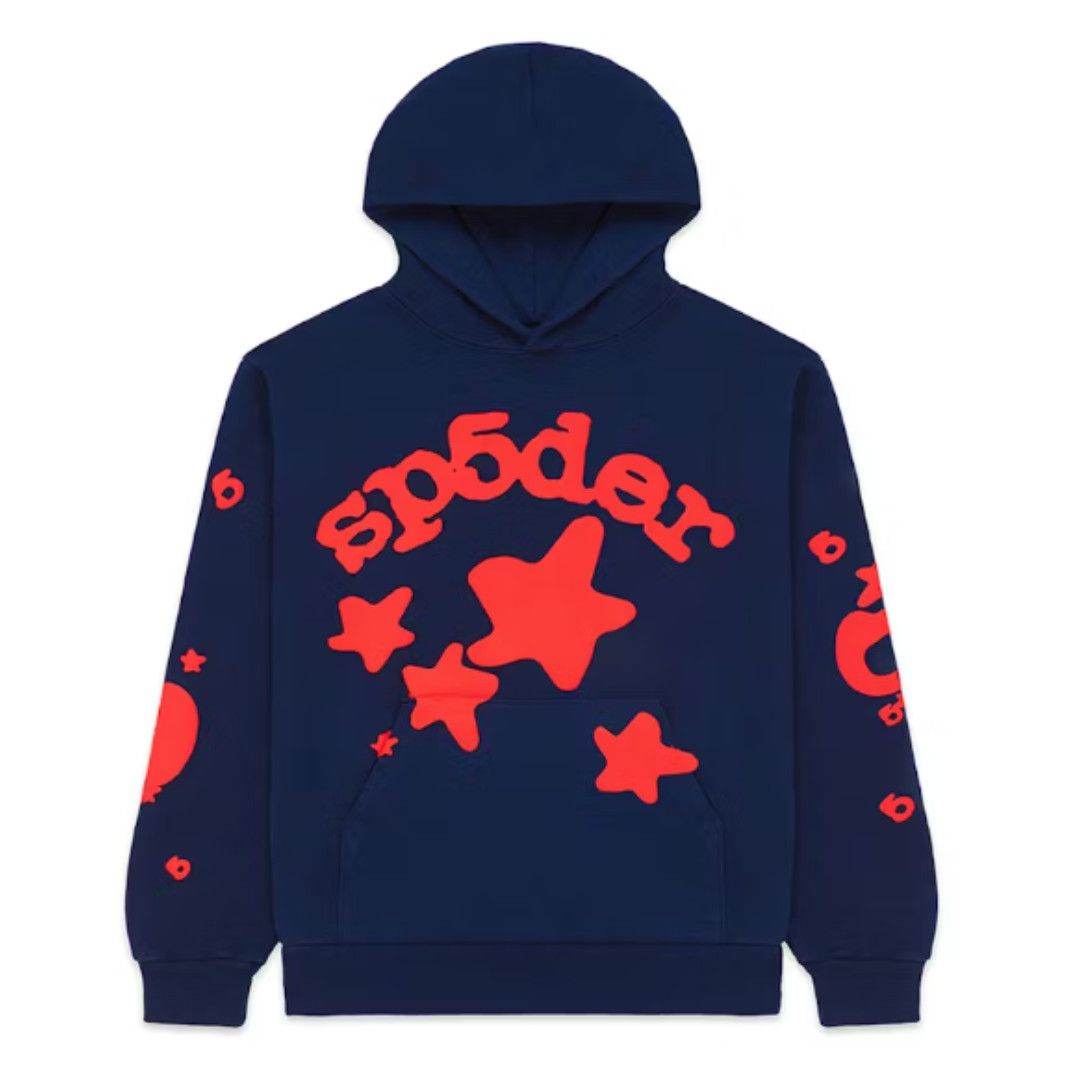 Sp5der &#39;Beluga Logo&#39; Hoodie Navy