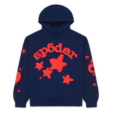 Sp5der &#39;Beluga Logo&#39; Hoodie Navy