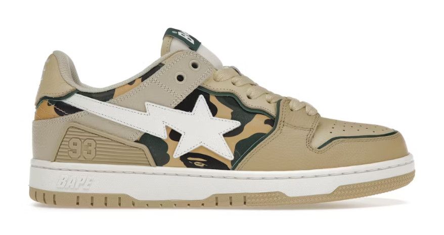 A Bathing Ape Bape SK8 STA #4 &#39;Beige Camo&#39;