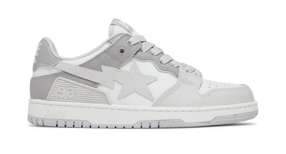 A Bathing Ape Bape SK8 STA #5 &#39;White Grey&#39;