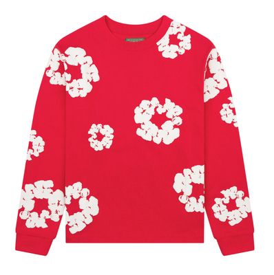 Denim Tears &#39;Cotton Wreath&#39; L/S Tee Red